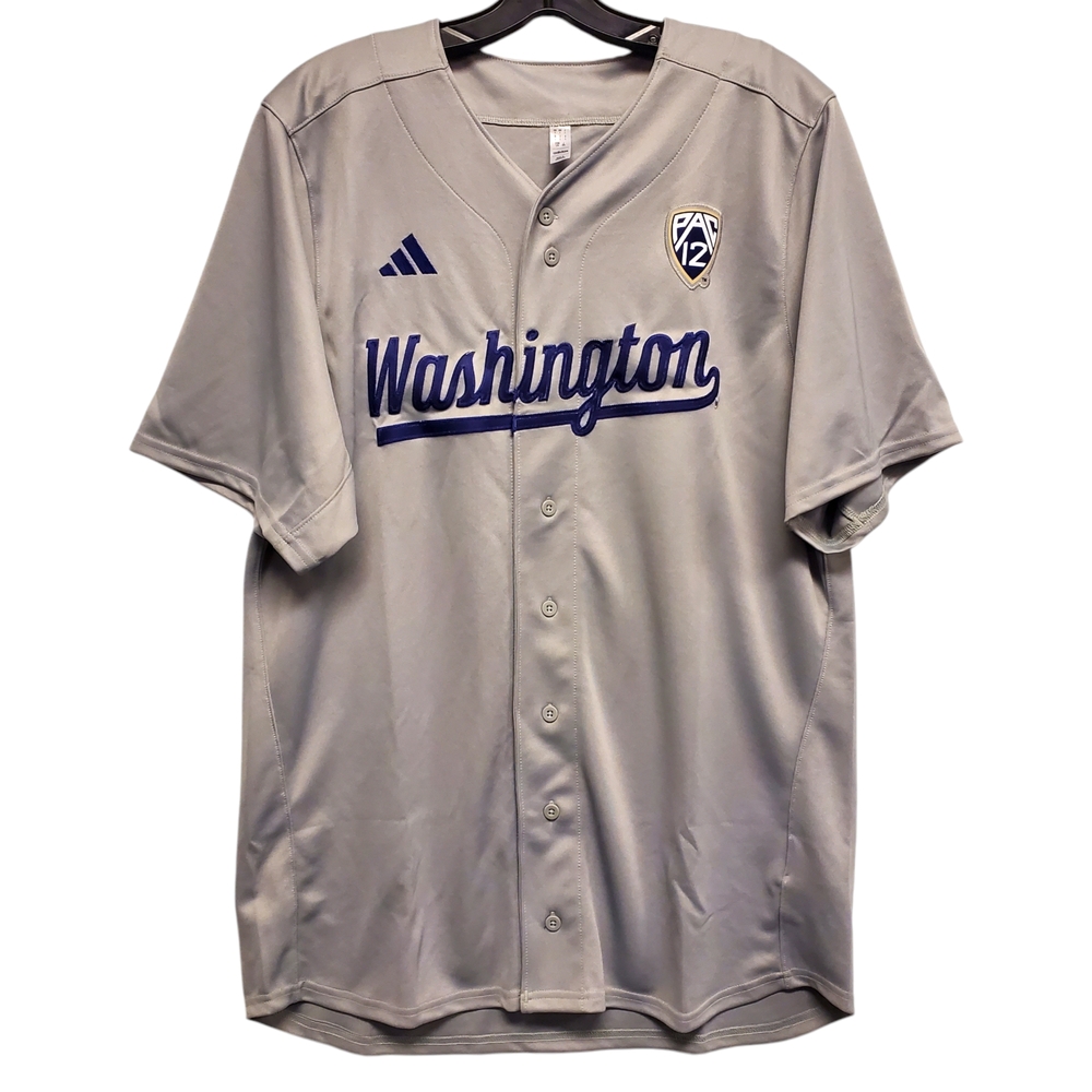 adidas Washington Grey and Navy Baseball Jersey